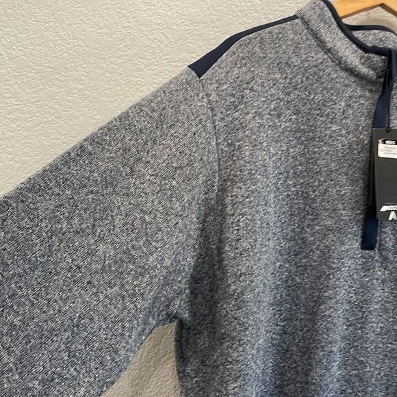 NEW Antigua Clover Quarter Zip Golf Pullover Sweater in Navy Heather Size 3X - Picture 3 of 8